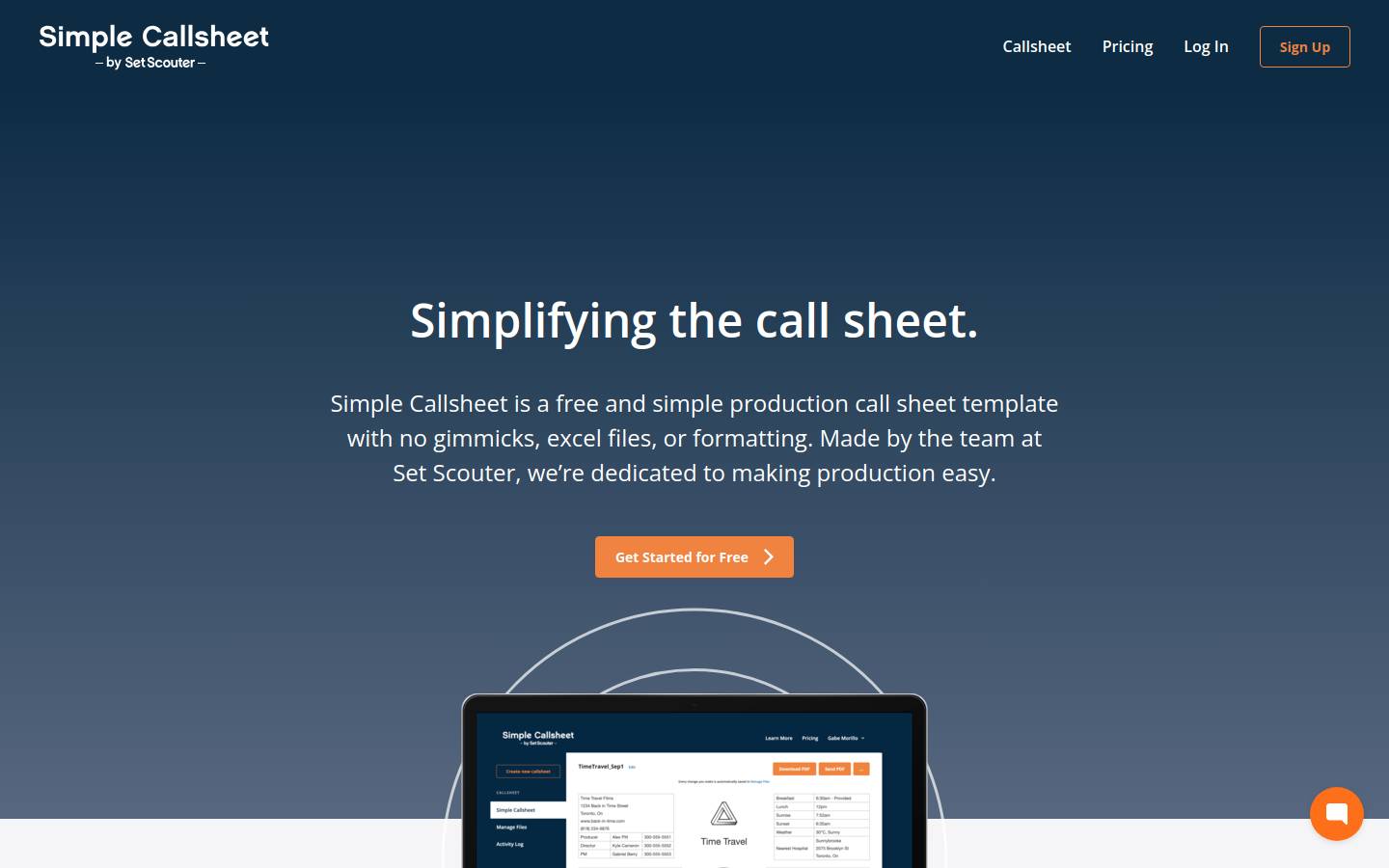 Simple Call Sheet screenshot 2